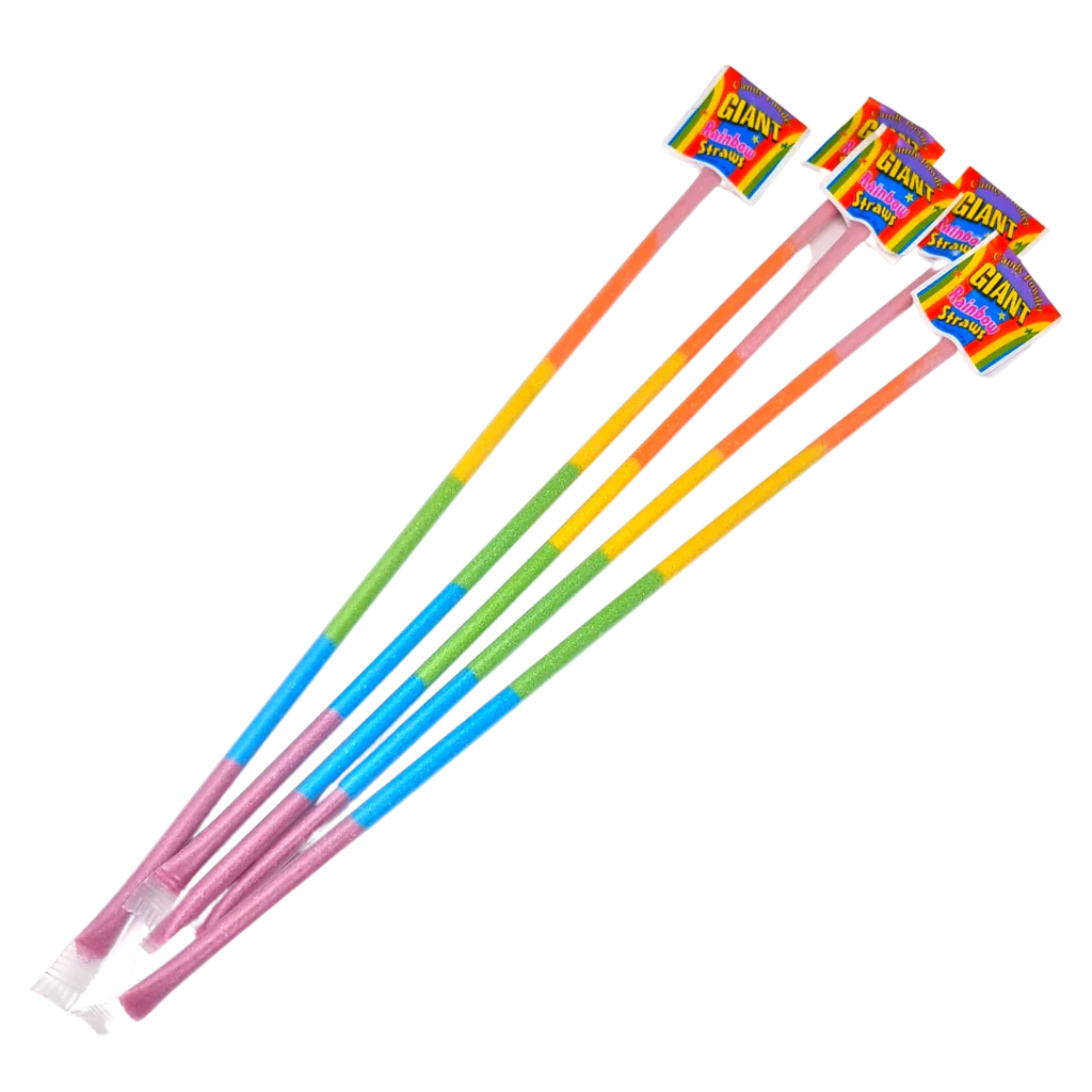 🌈 Giant Rainbow Straws – Sweet & Colorful Fun! 🍭🎉
