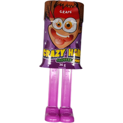 Crazy Hair Squeeze Candy – Wacky, Gooey, and Yummy Fun! 🍓🍇💙